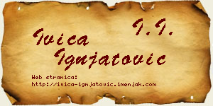 Ivica Ignjatović vizit kartica